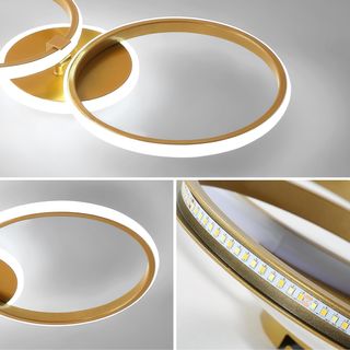 Lámpara Techo LED Moderna Oro Blanco
