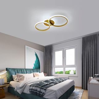 Lámpara Techo LED Moderna Oro Blanco