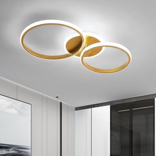 Lámpara Techo LED Moderna Oro Blanco