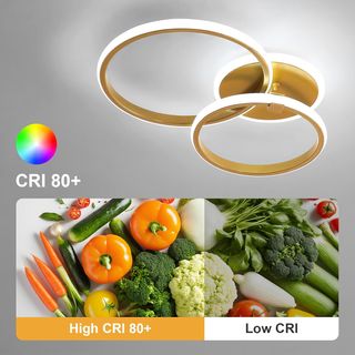Lámpara Techo LED Moderna Oro Blanco