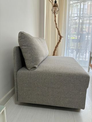 Sofá cama JYSK - OLSTRUP - 1,5 plazas tela gris