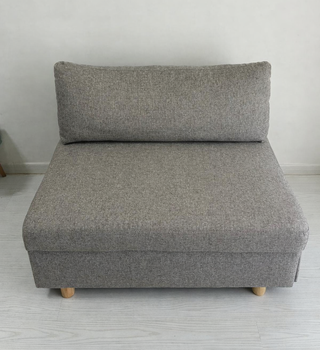 Sofá cama JYSK - OLSTRUP - 1,5 plazas tela gris