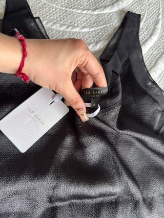 Top Ted Baker Negro Transparente