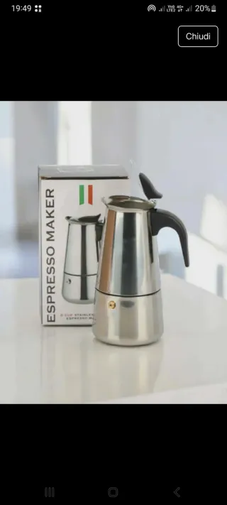 Caffettiera Acciaio 6 tazze