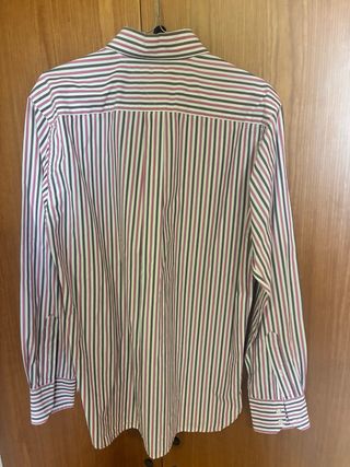 Camisa Tommy Hilfiger Rayas Verde, Rosa y Blanca