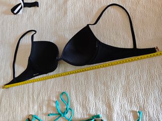 Lote 4 sujetadores bikini mujer talla M/L negro az