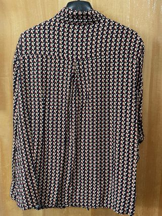 Camicia fantasia geometrica nera