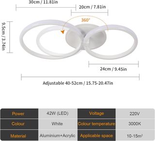 Lámpara Techo LED 42W 4700LM 3000K