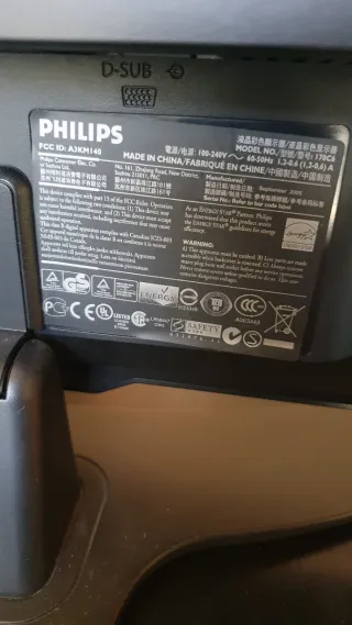Monitor Philips 170C6FS Plata/Negro
