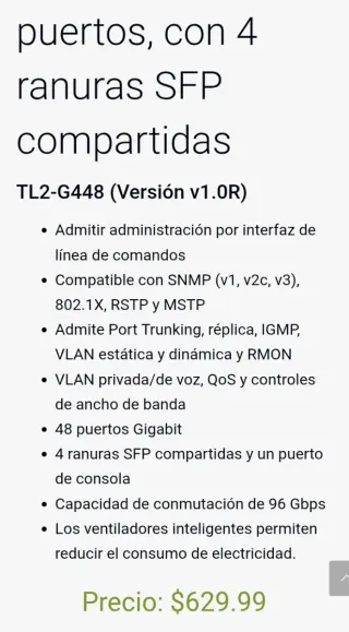Switch TRENDnet TL2-G448 48 Puertos Gestionable