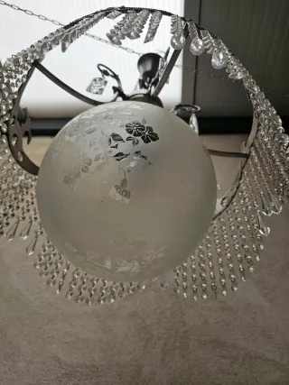 Lámpara de techo colgante de cristal