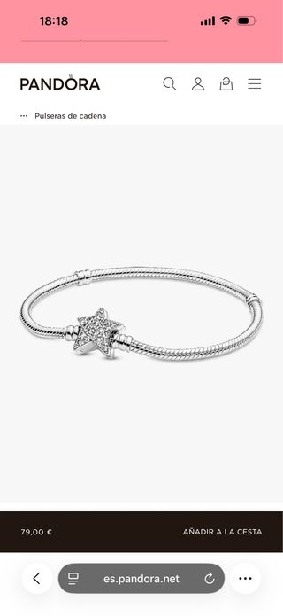Pulsera Pandora Estrella Plata SIN ESTRENAR