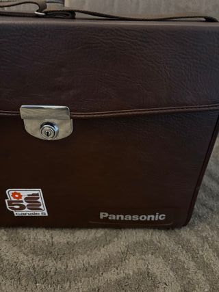 Borsone Panasonic pelle per videocamere vintage