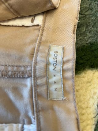 Pantalón beige hombre, talla 44. Nuevo