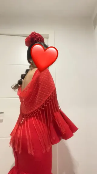 Vestido Flamenca Rojo Talla S/M