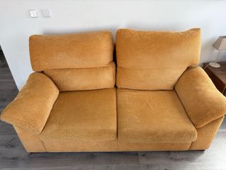 Sofá Cama Tela Naranja/Amarillo