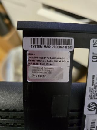 Mini PC HP t620 8GB RAM SSD 128GB