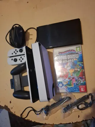 Nintendo Switch OLED Blanca + Mario