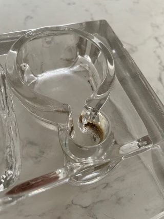 Tintero doble de cristal