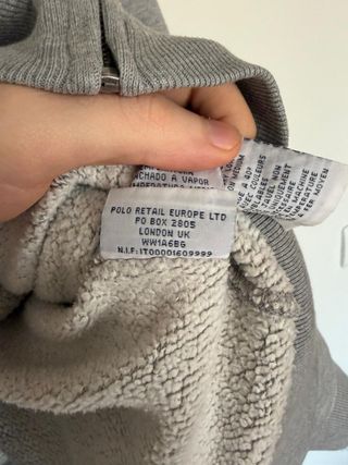 Casaco com fecho cinza Polo Ralph Lauren L