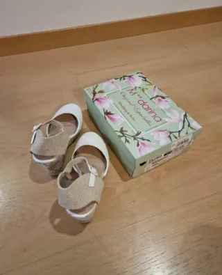 Cuñas Madarina Leticia Talla 40 Blancas