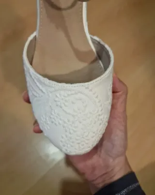 Cuñas Madarina Leticia Talla 40 Blancas