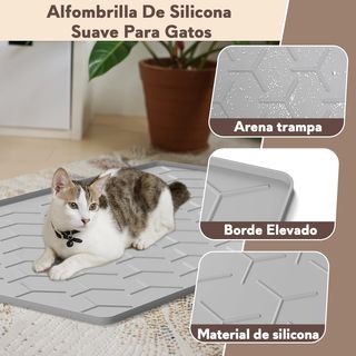 Alfombrilla Arenero Gato Silicona Impermeable