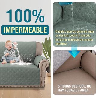 Funda sofá chaise longue BellaHills verde