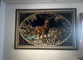 Quadro in tela con cornice in legno