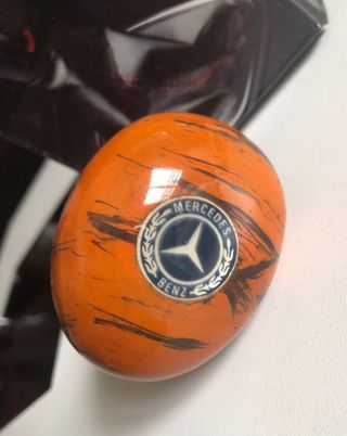 Pomo cambio marchas Zebrano naranja