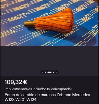 Pomo cambio marchas Zebrano naranja