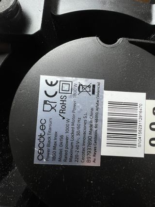 Motor Licuadora Cecotec Power Black Titanium 1800