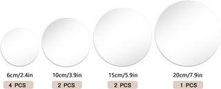 9 Pezzi Specchi Adesivi da Parete, 4 Dimensioni Specchi Decorativi Senza Cornice
