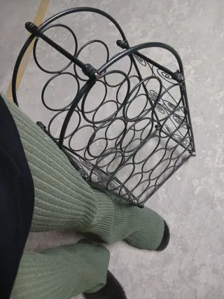 Portabottiglie in ferro battuto