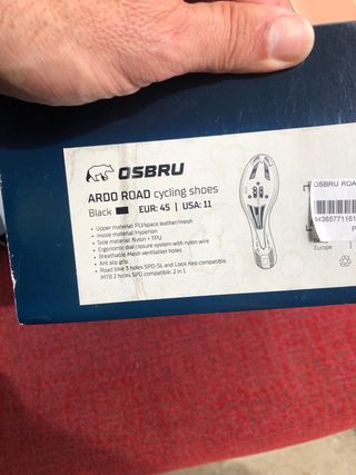 Zapatos Ciclismo Osbru Ardo Road Talla 45 Nuevos
