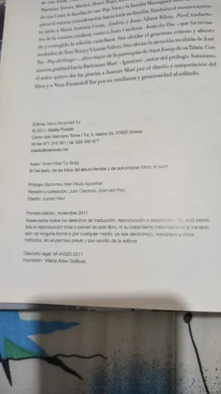 Patrimonio Personal Vicent Marí relatos Ibiza