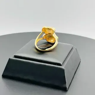 ANILLO OSO CON CIRCONITAS ROSA