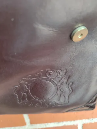 Bolso piel marrón hombro o cartera mano