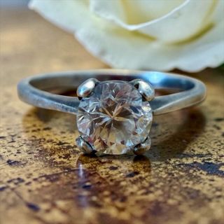 Anello Argento Vintage Solitario gioiello antico