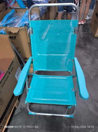 Silla de playa multicolor plegable