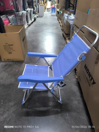 Silla de playa multicolor plegable