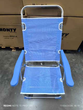 Silla de playa multicolor plegable