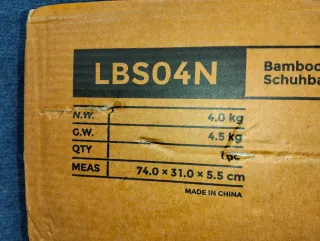 Estantería Banco Zapatero Bambú SONGMICS LBS04N