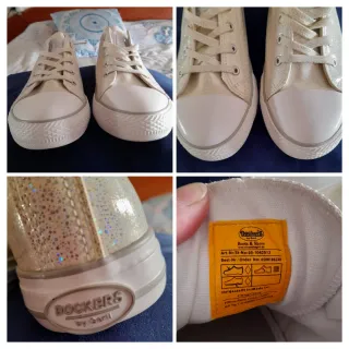 Dockers by Gerli-Glitter efecto Charol/Plata 38