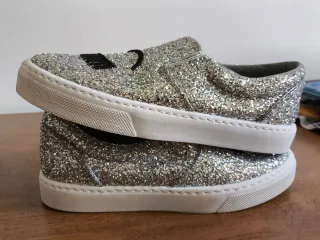 Scarpe Chiara Ferragni glitter occhio tg 40