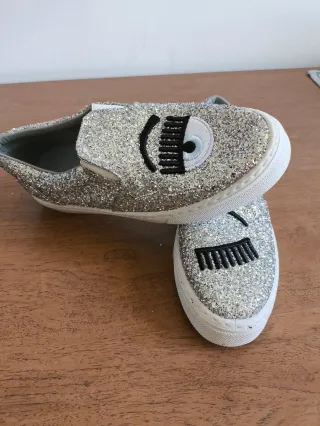 Scarpe Chiara Ferragni glitter occhio tg 40
