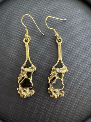 Pendientes latón diseño artesanal orgánico