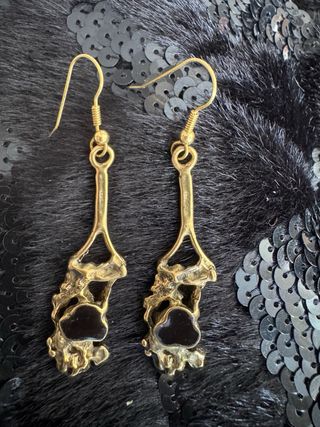 Pendientes latón diseño artesanal orgánico