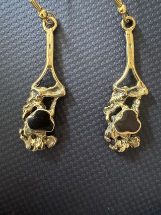 Pendientes latón diseño artesanal orgánico