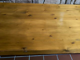 Mesa txoko 3m madera maciza + 2 bancos